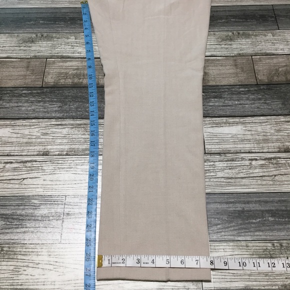 Uniqlo Straight Herringbone Pants Women’s M Cream Light Beige (Inseam 27.5) - Picture 2 of 9